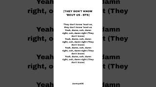 bts - they don't know 'bout us (lyrics)