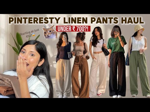 6 Linen Pants From Amazon That Look WAY More Expensive Than ₹700!🤯Try on haul| Linen Pants Haul