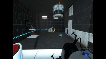 Portal 2 - Pneumatic Diversity Vent and Laser cutting into the level