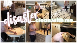 DISASTER CLEAN WITH ME | AFTER EASTER | CLEANING MOTIVATION | SAHM | RACHEL LEE