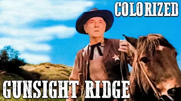 Gunsight Ridge | COLORIZED | Action | Western Movie | Old West