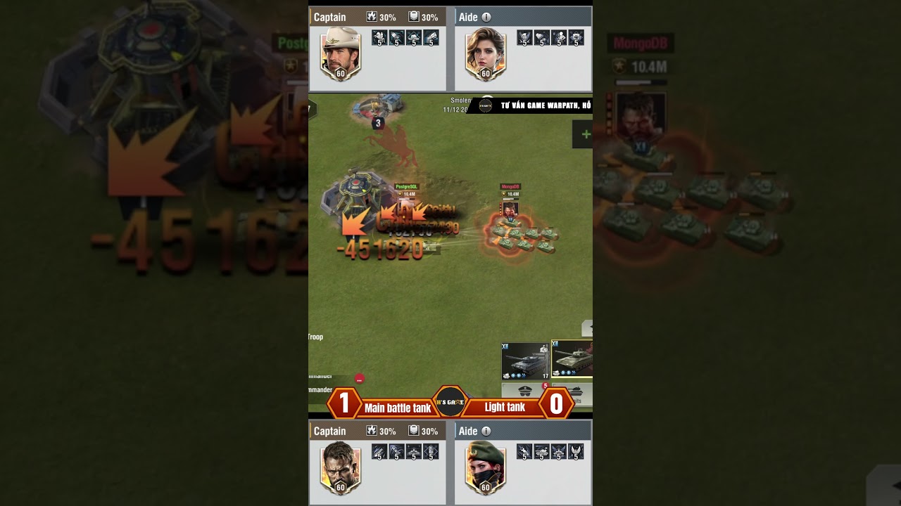 Test: Thợ Săn Sa Mạc và Phượng Hoàng Thép đấu MBT | Warpath