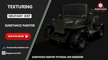 Army Jeep Texturing in Substance Painter