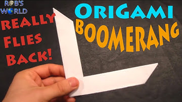 How to Make an Origami Boomerang - Rob