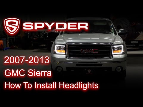 Spyder Auto Installation: 2007-2013 GMC Sierra Platinum Headlight