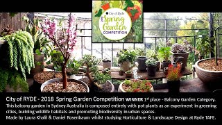 Spring Garden Competition 2018 City of Ryde - Winning Balcony Garden, Tour