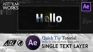 Quick Tip - How To Use Multiple Texts With Single Text Layer - After Effects CC 2018 Hindi Tutorial