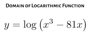 How to Find the Domain of the Logarithmic Function y = log(x^3 - 81x)