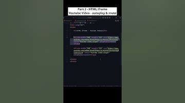 HTML Iframe: Autoplay & Mute YouTube Video! #htmlintroduction #codewithmayur