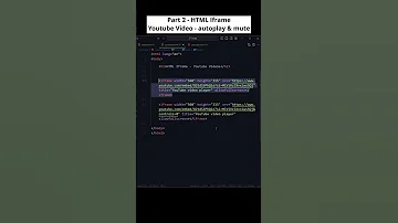 HTML Iframe Autoplay Mute YouTube Video Htmlintroduction Codewithmayur 