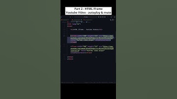 HTML Iframe: Autoplay & Mute YouTube Video! #htmlintroduction #codewithmayur