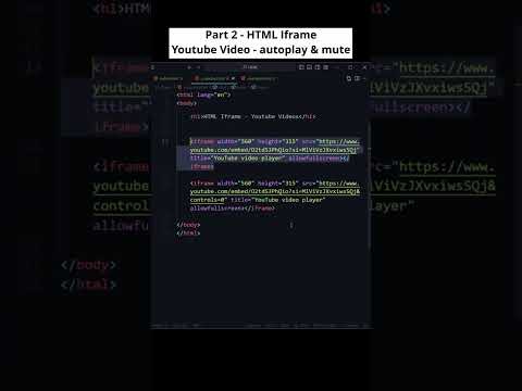 HTML Iframe: Autoplay