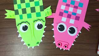 Woven Paper Crocodiles