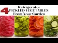 4 REFRIGERATOR PICKLED VEGETABLES FROM YOUR GARDEN | Easy Pickled Vegetables