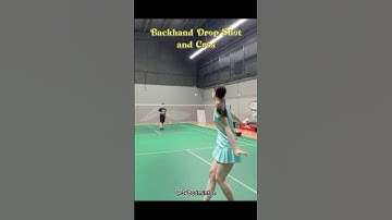 Backhand drop shot and cros technique #badminton #backhand #trendingshorts #shorts