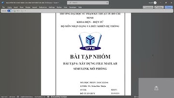 Bài tập 6: Xây dựng file MATLAB Simulink mô phỏng     NDDKHT_SPKT     Đỗ Tuấn Huy_22151221