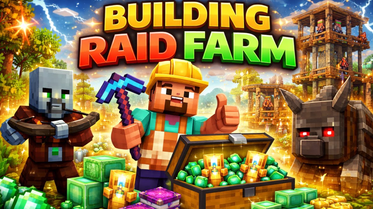 Building an OP Raid Farm in Minecraft LIVE!
