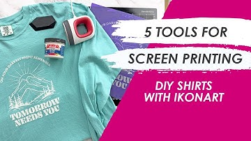 5 Craft Tools For Screen Printing DIY Shirts with Ikonart Stencils
