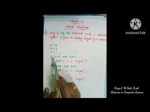 12th std Computer Science chapter 6 Control Structures important 3 mark python program