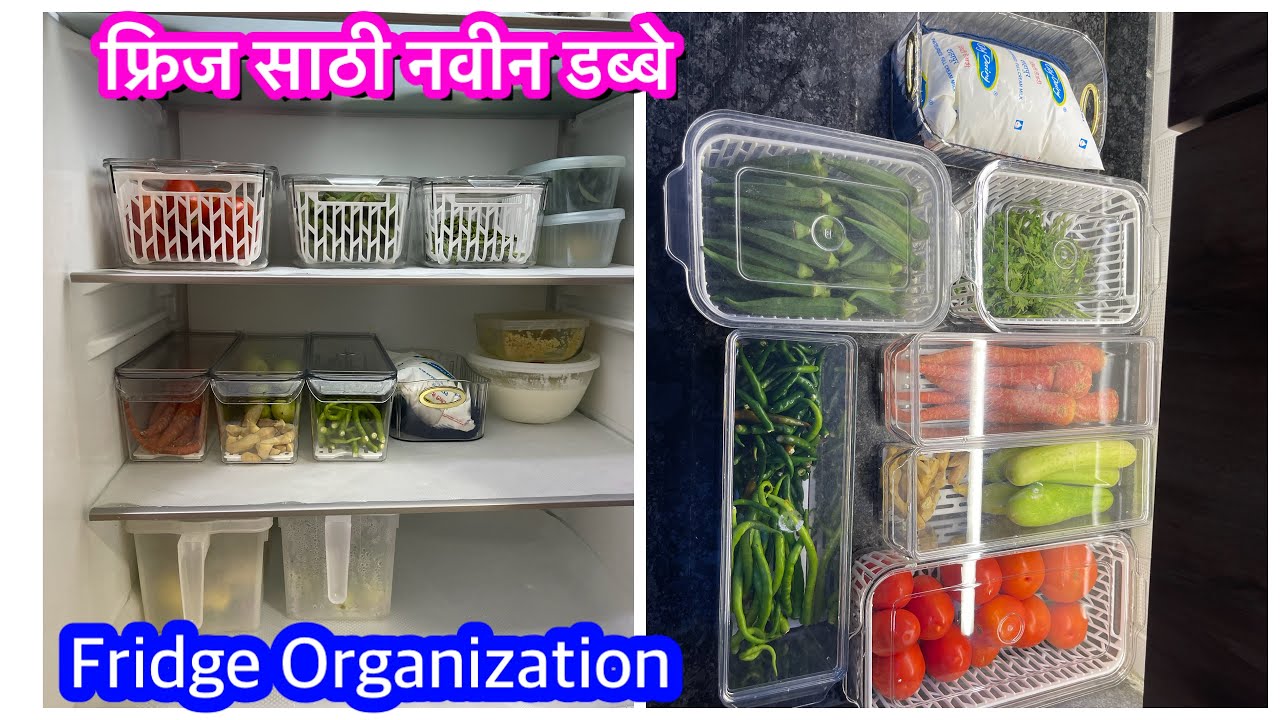 Fridge साठी नवीन acrylic storage box / Fridge Organizer / VLOG 🏠