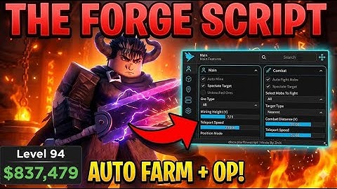 The Forge Script GUI: OP Auto Farm + Instant Kill (NO KEY) 🔥