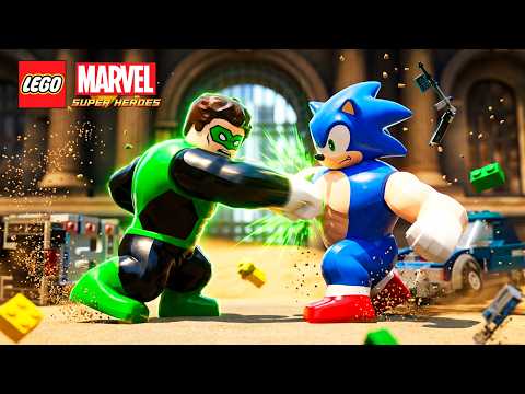 GIANT GREEN LANTERN vs GIANT SONIC in LEGO Marvel Super Heroes