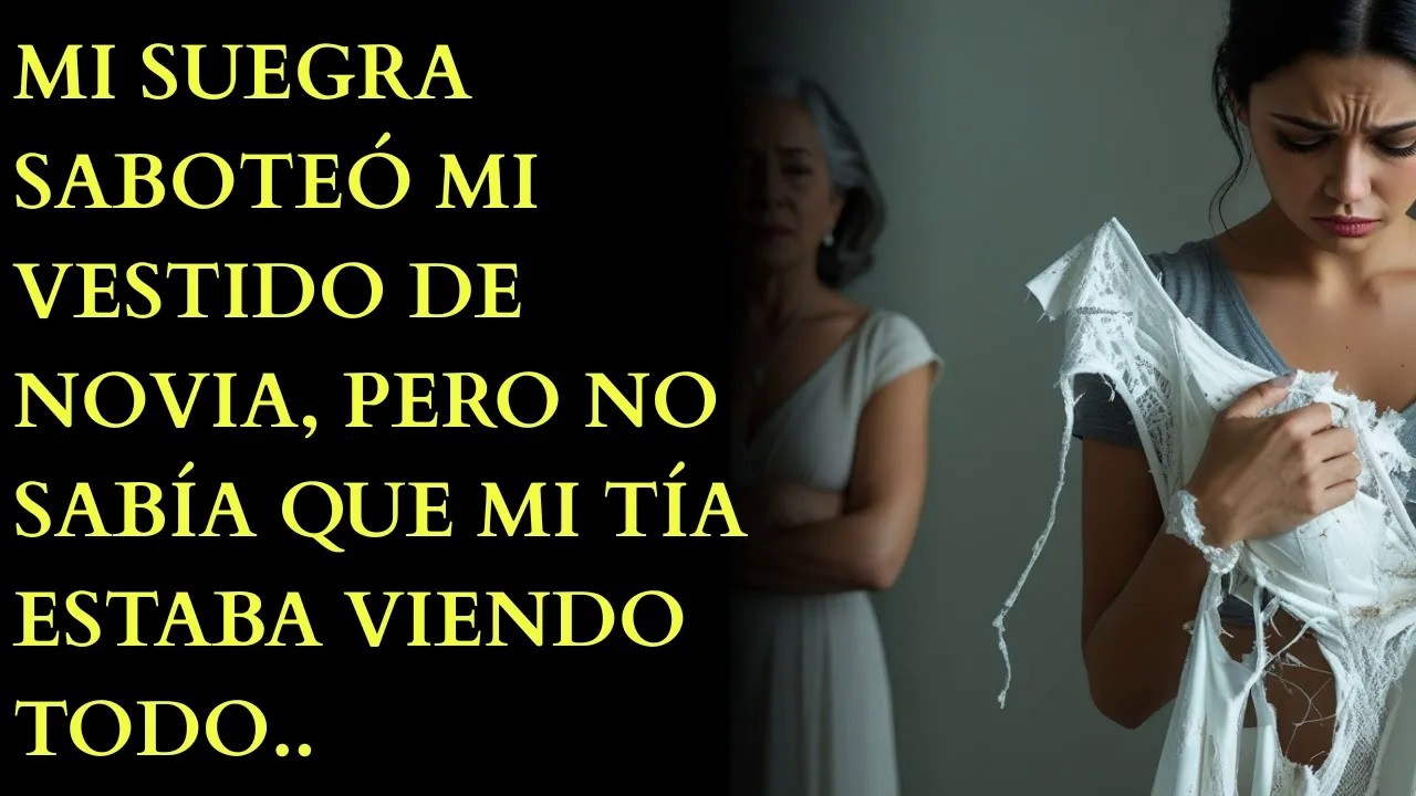 Mi Suegra Saboteó Mi Vestido de Novia, Pero No Sabía Que Mi Tía Estaba Viendo Todo