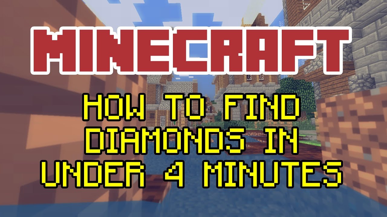 How to find diamonds in under 4 minutes Minecraft YouTube