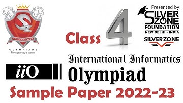 iiO International Informatics Olympiad Silverzone Sample Paper Class 4 2022-23