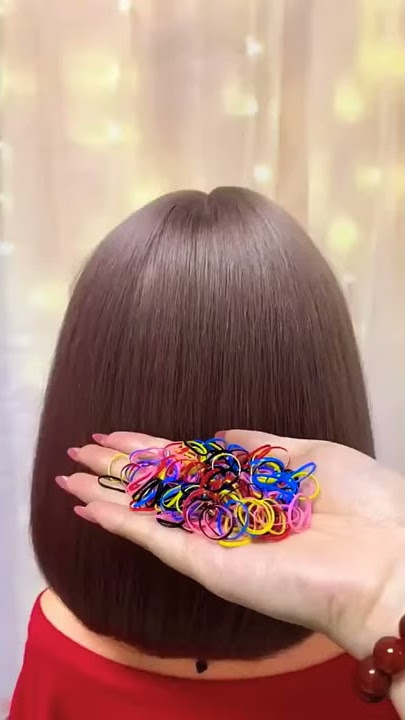 beautiful bow hair style for short hair 💕👧