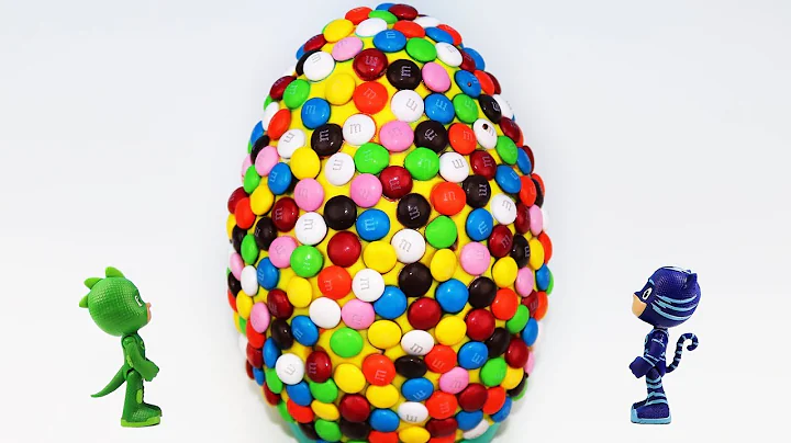 Play Doh and M&M's Giant Surprise Egg filled with candy & surprises - PJ Masks