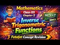 Inverse Trigonometric Functions in 5 Minutes 🔥 | Class 12 Maths Chapter 2 | Fatafat Concept Revision