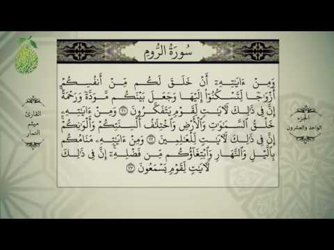 القرآن الكريم بصوت ميثم التمار الجزء الواحد و العشرون Alquran Alkareem Juz 21 Maytham Al Tammar