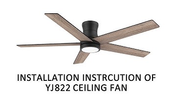 Voice Control Smart Ceiling Fan with Light Installation instructions - Model YJ822 42inchs