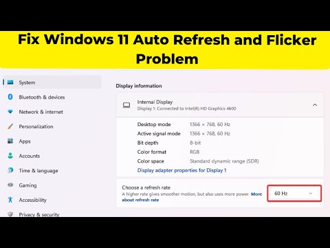 Fix Windows 11 Auto Refresh and Flicker Problem