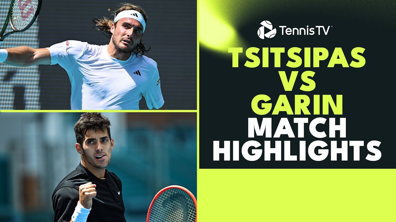 Stefanos Tsitsipas Begins Miami Campaign vs Cristian Garin Miami 2023 Highlights