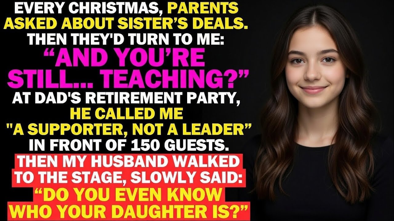 My Parents Humiliated Me at My Father’s Retirement Dinner — Then My Husband Did the Unthinkable