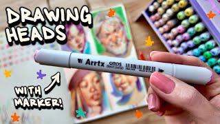 видео: Как я рисую головы маркерами картинка: Как я рисую головы маркерами