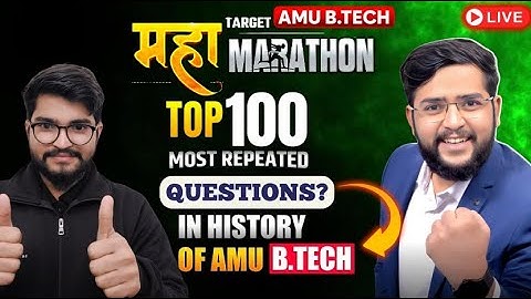 AMU BTech 2025|100 MOST REPEATED PYQ IN HISTORY OF AMU B.TECH| MOST IMPORTANT QUESTION By Ritesh sir