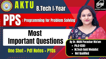 🎯 AKTU PPS Most Important Questions | ✍️ By Dr. Nidhi Parashar Ma