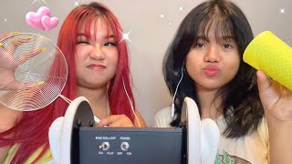 ASMR WITH MY FRIEND 👭🏻💚 (3dio mic)