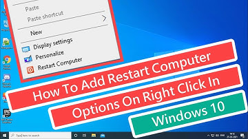 How To Add Restart Computer Options on Right Click In Windows 10