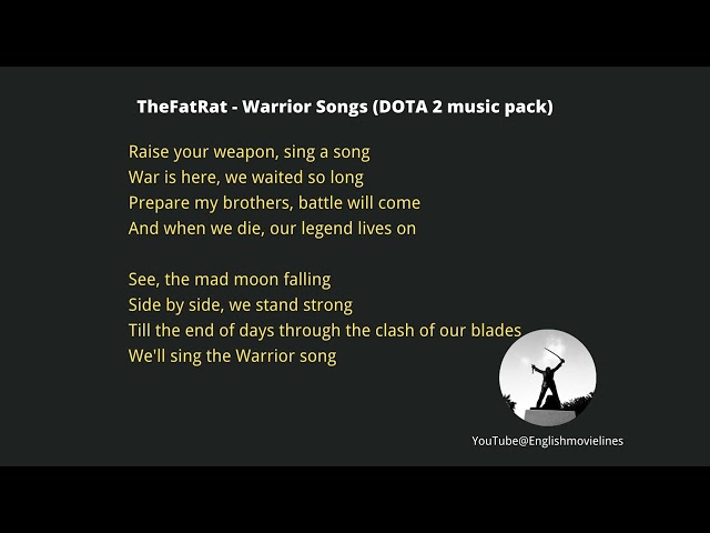 TheFatRat - Warrior Songs (DOTA 2 music pack)-  copyright-free with lyrics class=