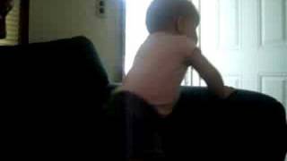 Baby falls off couch. aww. Baby falls off couch. aww.