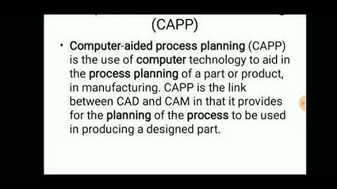 Computer Aided Process Planning