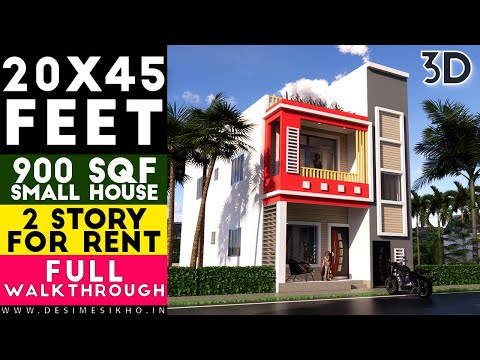 20x45 Feet House Design For For Rent Purpose Plan-10