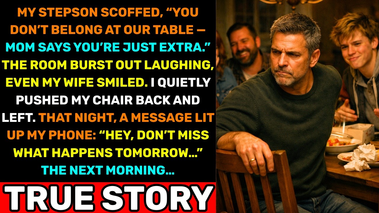 My Stepson Said I Don’t Belong At Our Table — I Left. Next Morning, A Message Changed Everything…