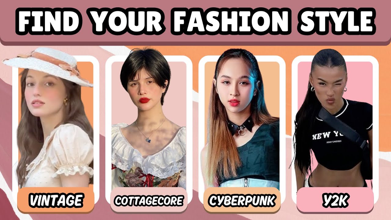 Find Your Fashion Style 👗✨| Aesthetic Quiz for Vintage, Cottagecore, Cyberpunk, & Y2K