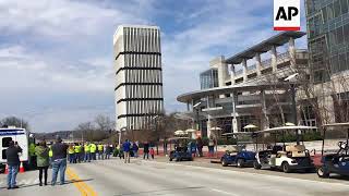 Tallest building in Kentucky's capital comes down in controlled implosion