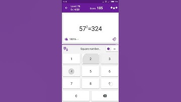 Math Tricks - Training mode - square numbers between 50 and 59 - level 075 (Number Keyboard)